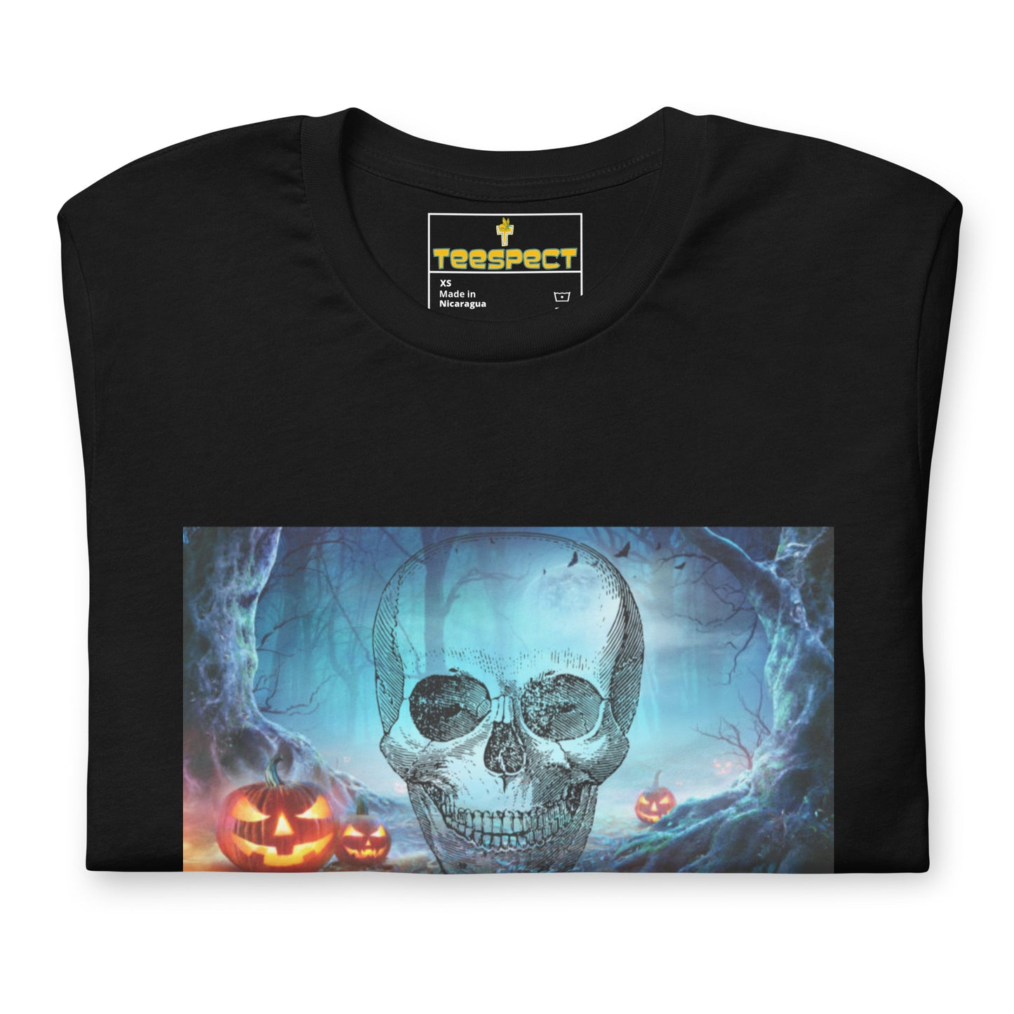 Misty O'Lantern Skull Unisex Basic T-Shirt TeeSpect