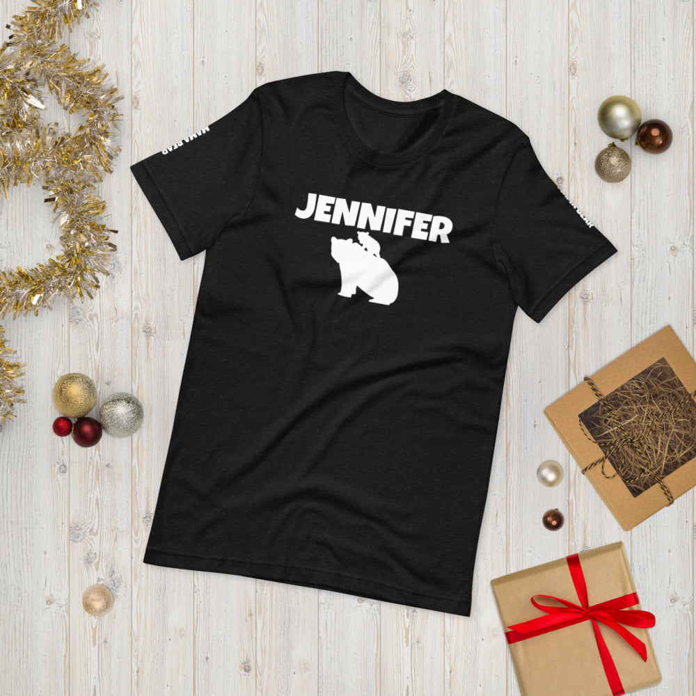 Custom Name Bold Mama Bear Personalized Unisex Short-Sleeve Staple T-Shirt TeeSpect