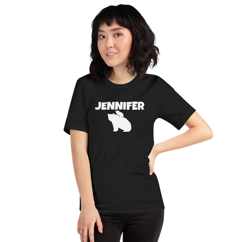 Custom Name Bold Mama Bear Personalized Unisex Short-Sleeve Staple T-Shirt TeeSpect