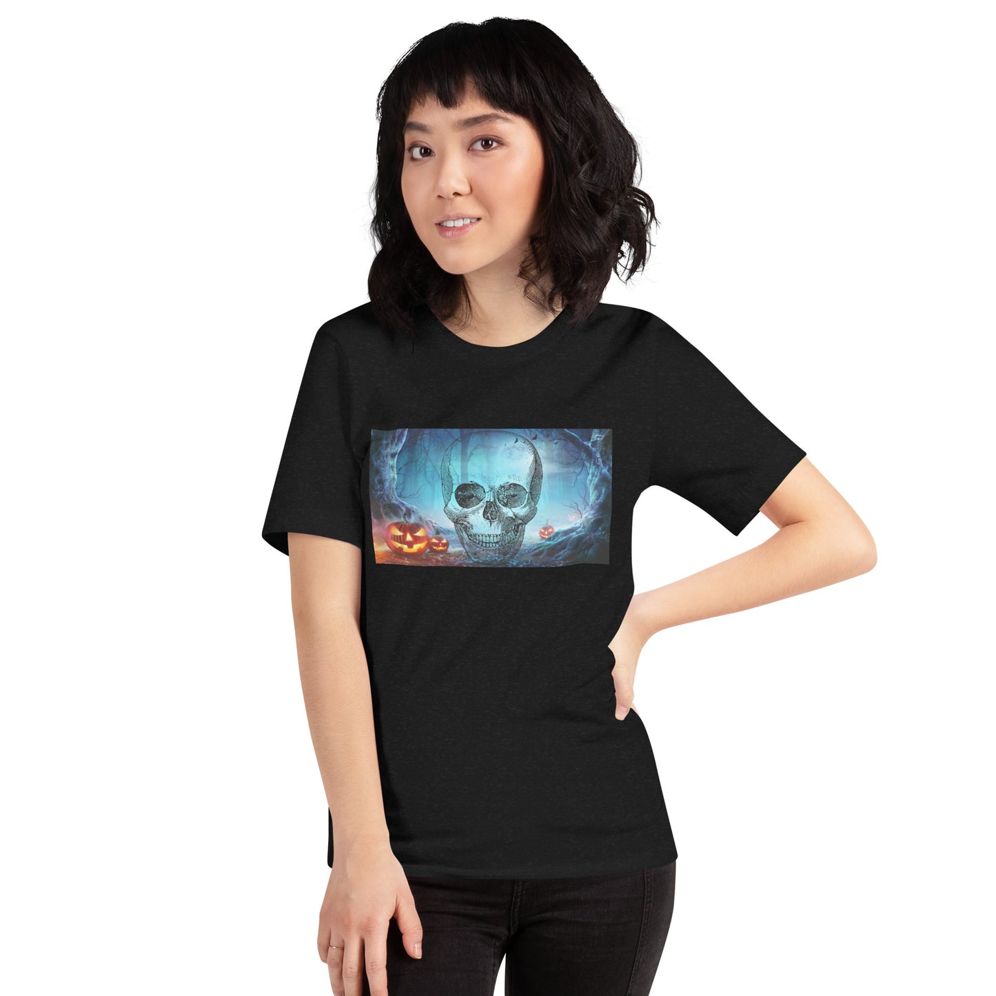 Misty O'Lantern Skull Unisex Basic T-Shirt TeeSpect