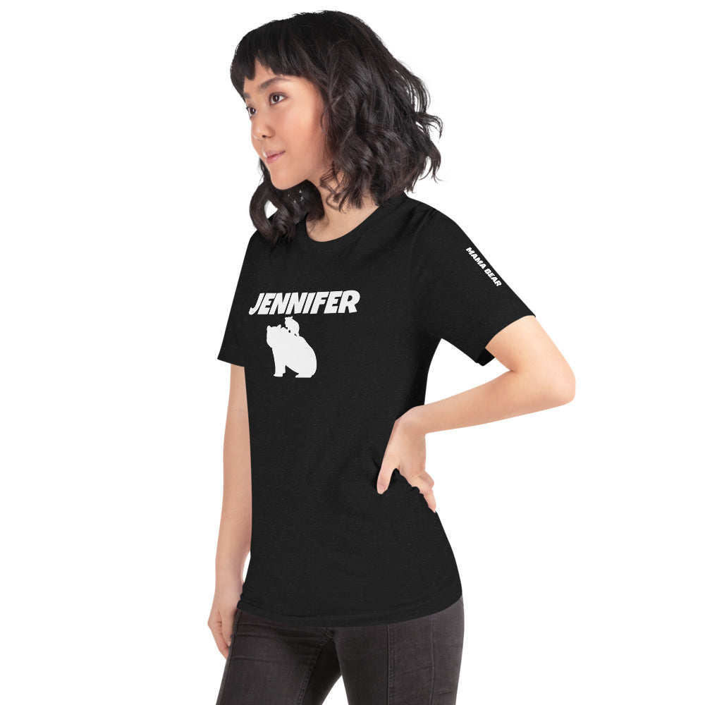 Custom Name Bold Mama Bear Personalized Unisex Short-Sleeve Staple T-Shirt TeeSpect