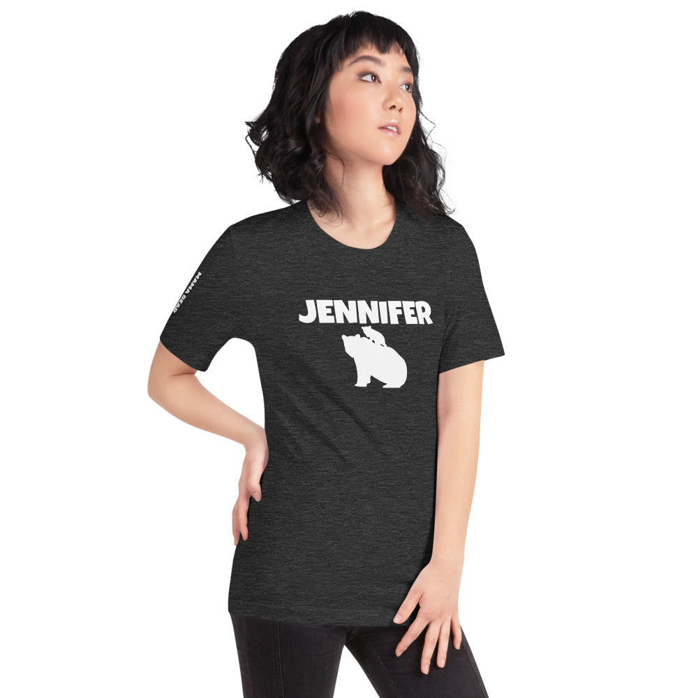 Custom Name Bold Mama Bear Personalized Unisex Short-Sleeve Staple T-Shirt TeeSpect
