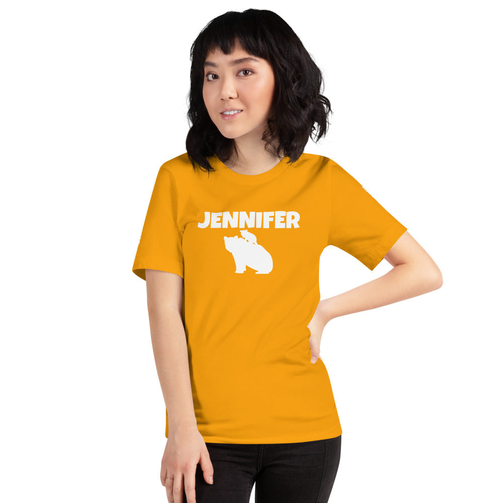 Custom Name Bold Mama Bear Personalized Unisex Short-Sleeve Staple T-Shirt TeeSpect