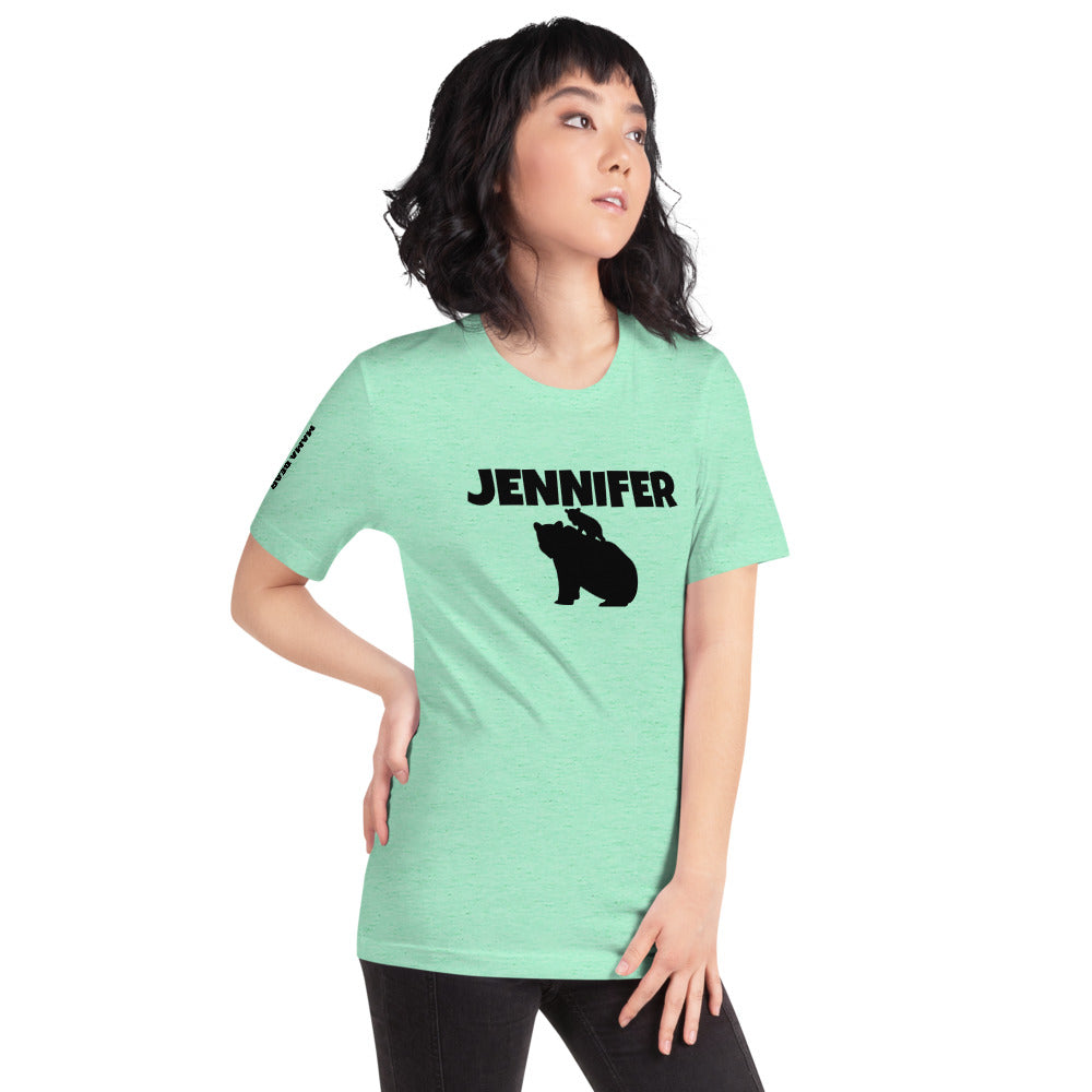 Custom Name Bold Mama Bear Personalized Pastel Unisex Short-Sleeve Staple T-Shirt TeeSpect