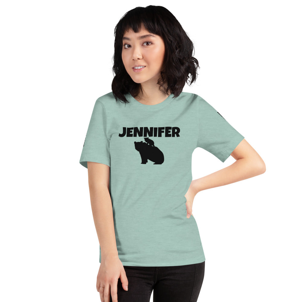 Custom Name Bold Mama Bear Personalized Pastel Unisex Short-Sleeve Staple T-Shirt TeeSpect
