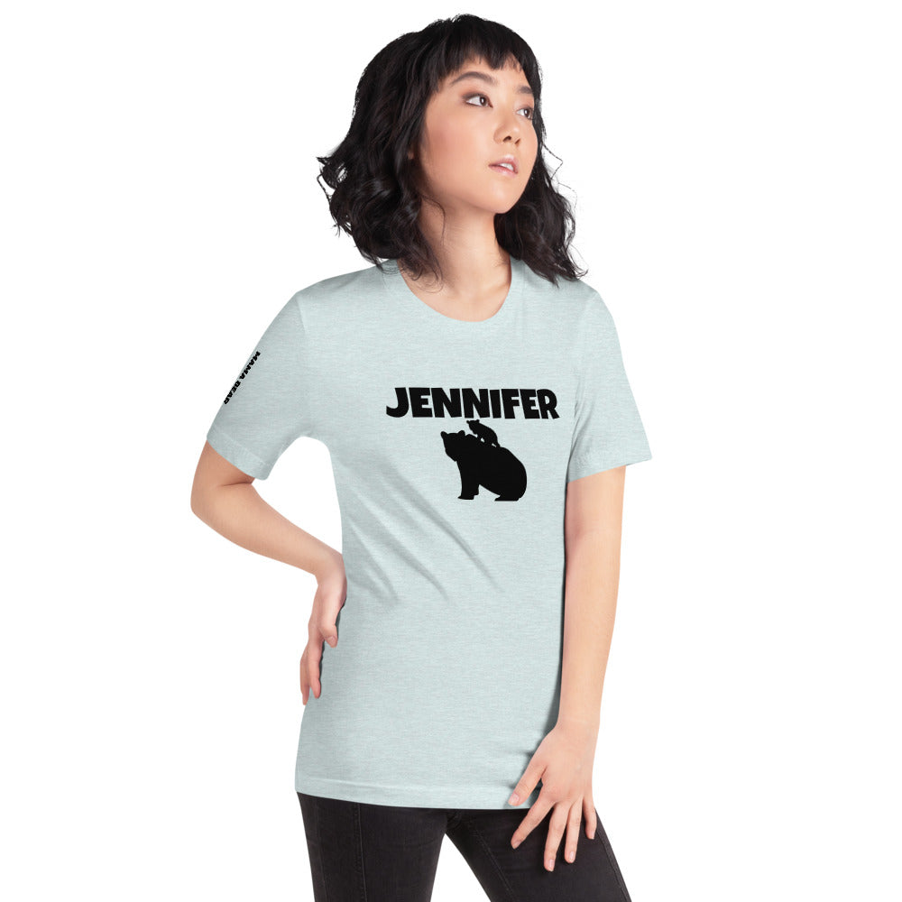 Custom Name Bold Mama Bear Personalized Pastel Unisex Short-Sleeve Staple T-Shirt TeeSpect