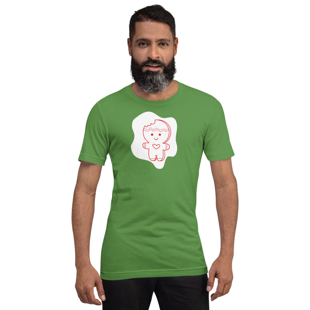 Gingerbread Man Bite Me Unisex Staple T-Shirt TeeSpect
