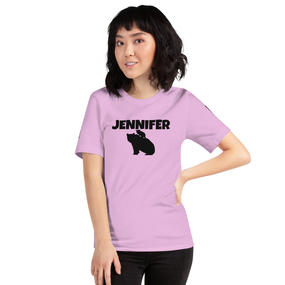 Custom Name Bold Mama Bear Personalized Pastel Unisex Short-Sleeve Staple T-Shirt TeeSpect