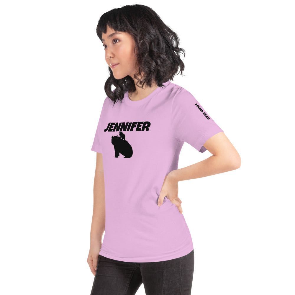 Custom Name Bold Mama Bear Personalized Pastel Unisex Short-Sleeve Staple T-Shirt TeeSpect