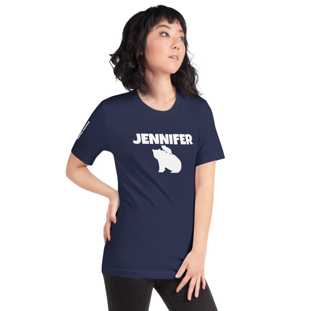 Custom Name Bold Mama Bear Personalized Unisex Short-Sleeve Staple T-Shirt TeeSpect