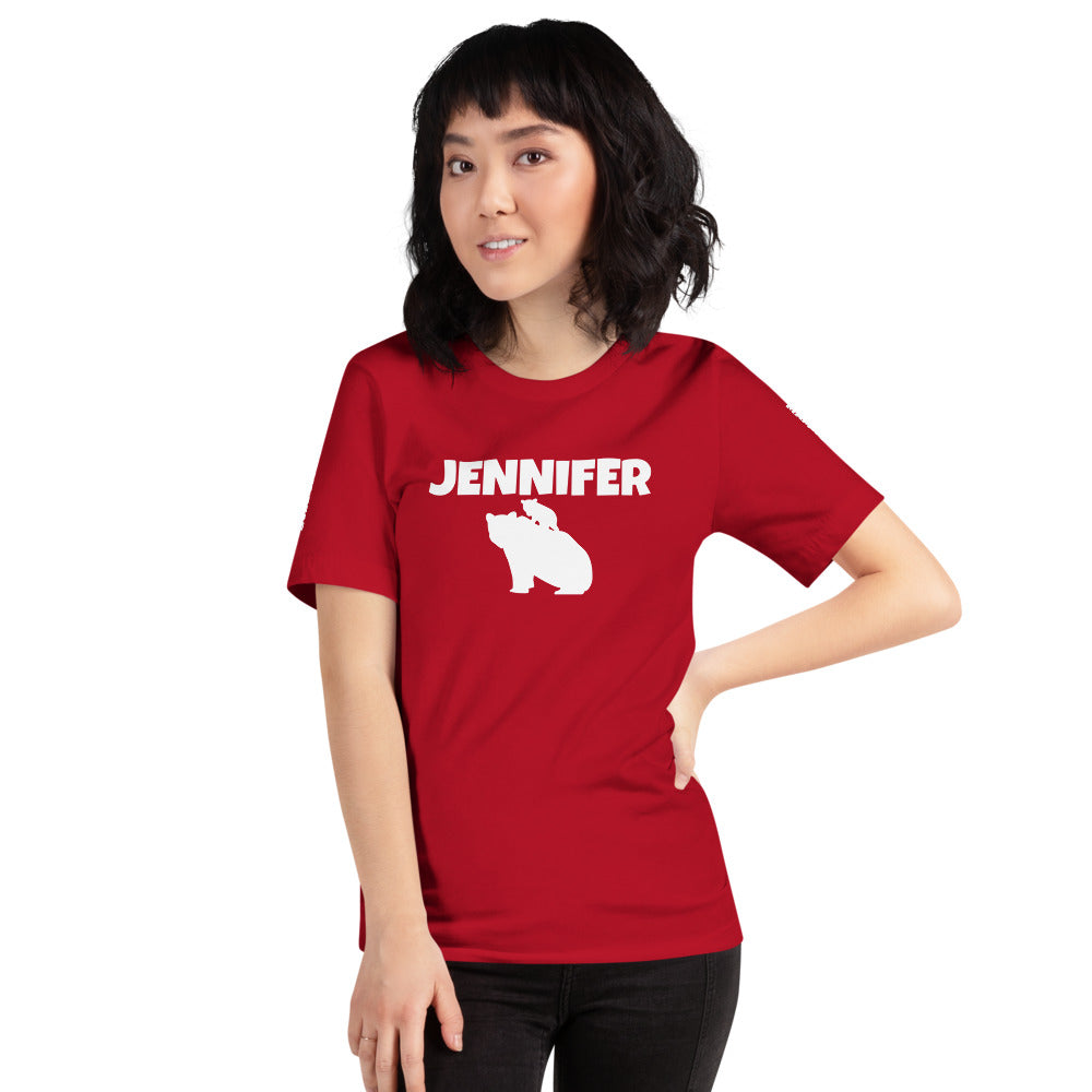 Custom Name Bold Mama Bear Personalized Unisex Short-Sleeve Staple T-Shirt TeeSpect