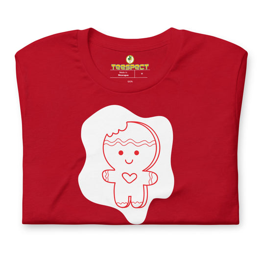 Gingerbread Man Bite Me Unisex Staple T-Shirt TeeSpect