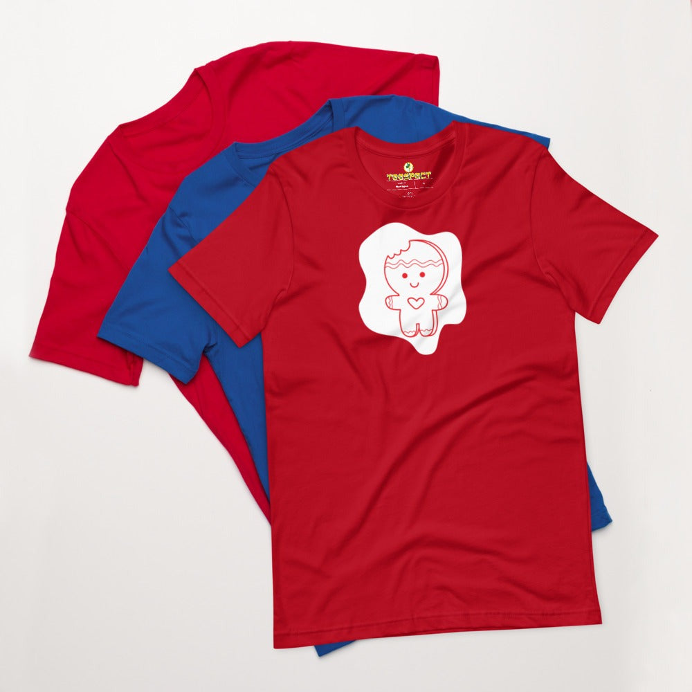 Gingerbread Man Bite Me Unisex Staple T-Shirt TeeSpect