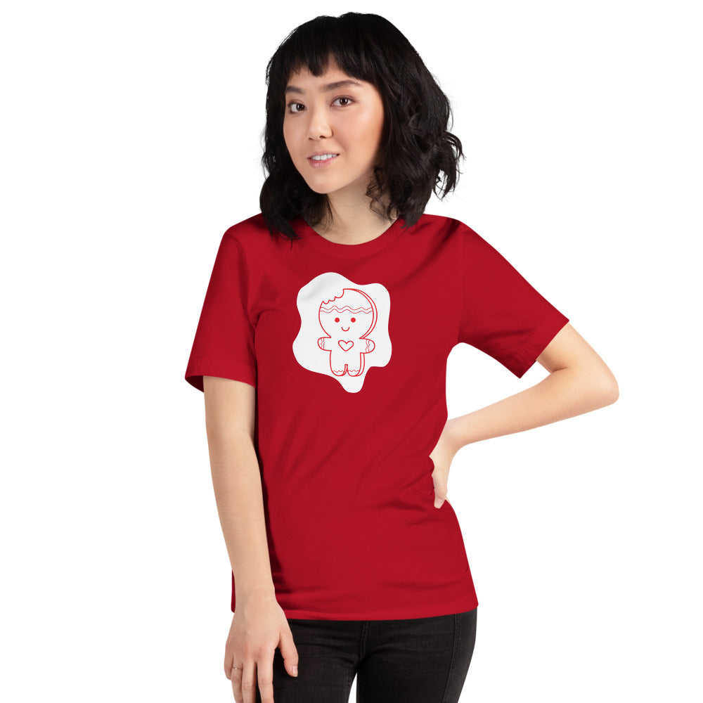 Gingerbread Man Bite Me Unisex Staple T-Shirt TeeSpect