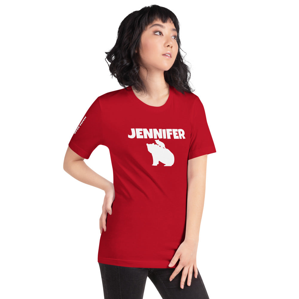Custom Name Bold Mama Bear Personalized Unisex Short-Sleeve Staple T-Shirt TeeSpect