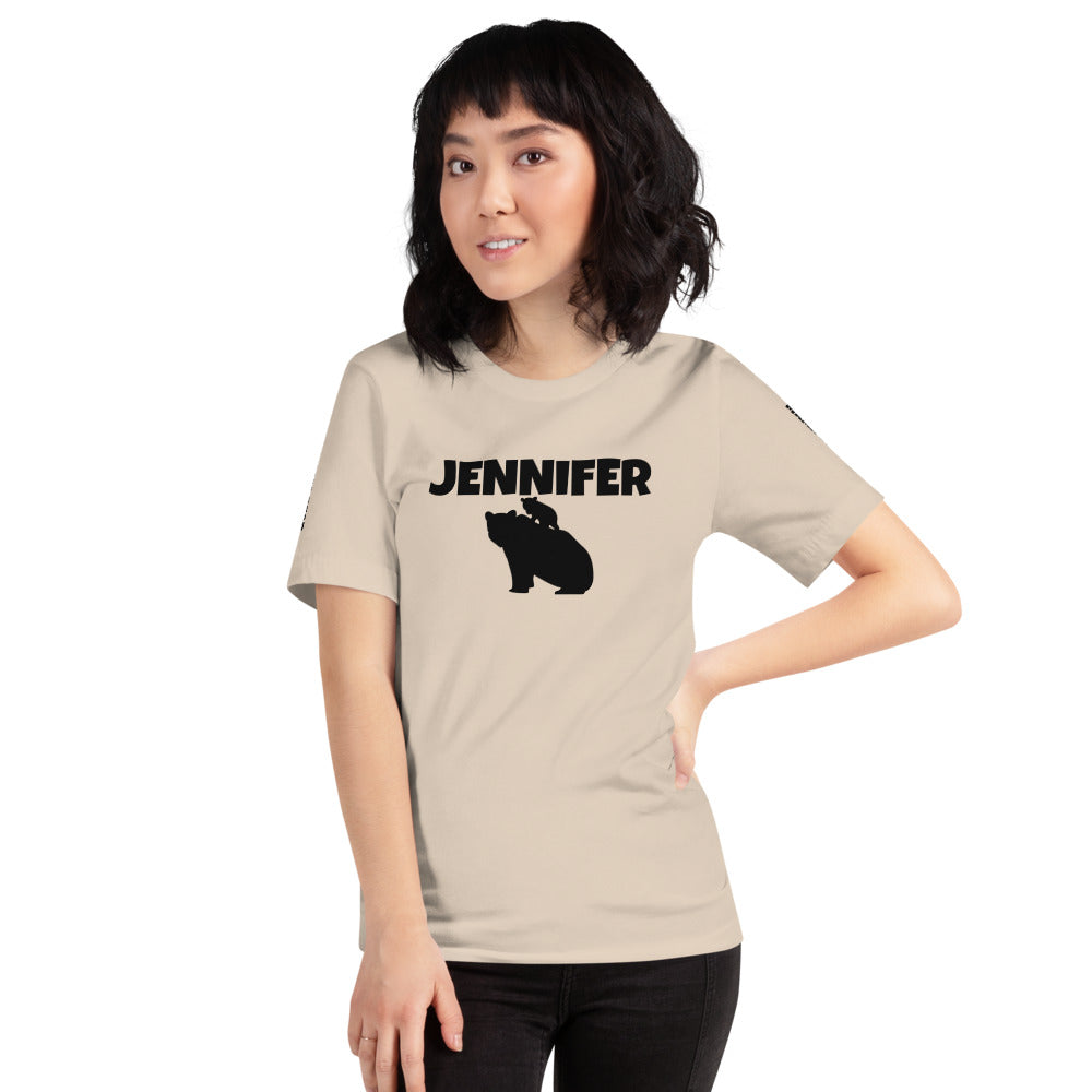 Custom Name Bold Mama Bear Personalized Pastel Unisex Short-Sleeve Staple T-Shirt TeeSpect