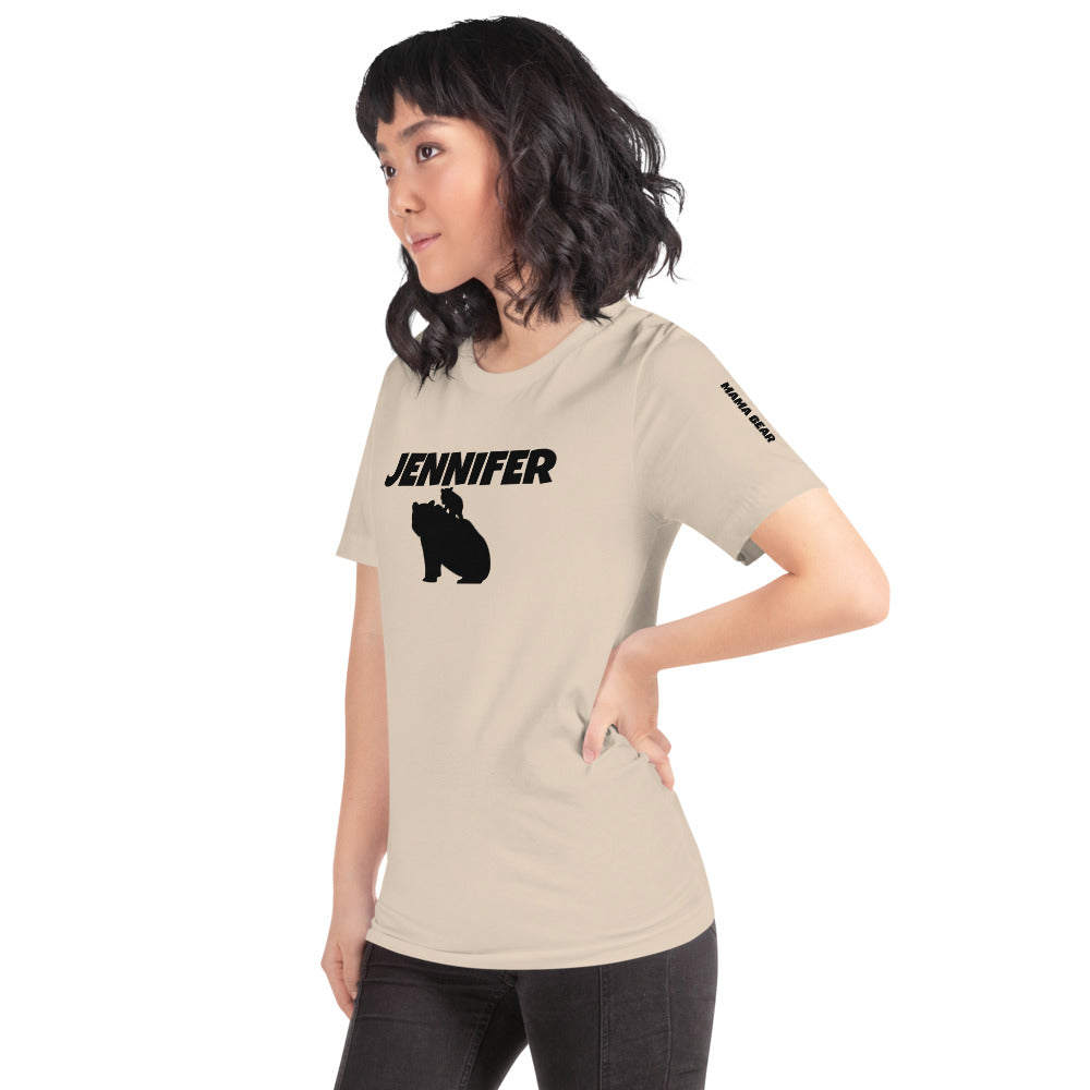 Custom Name Bold Mama Bear Personalized Pastel Unisex Short-Sleeve Staple T-Shirt TeeSpect