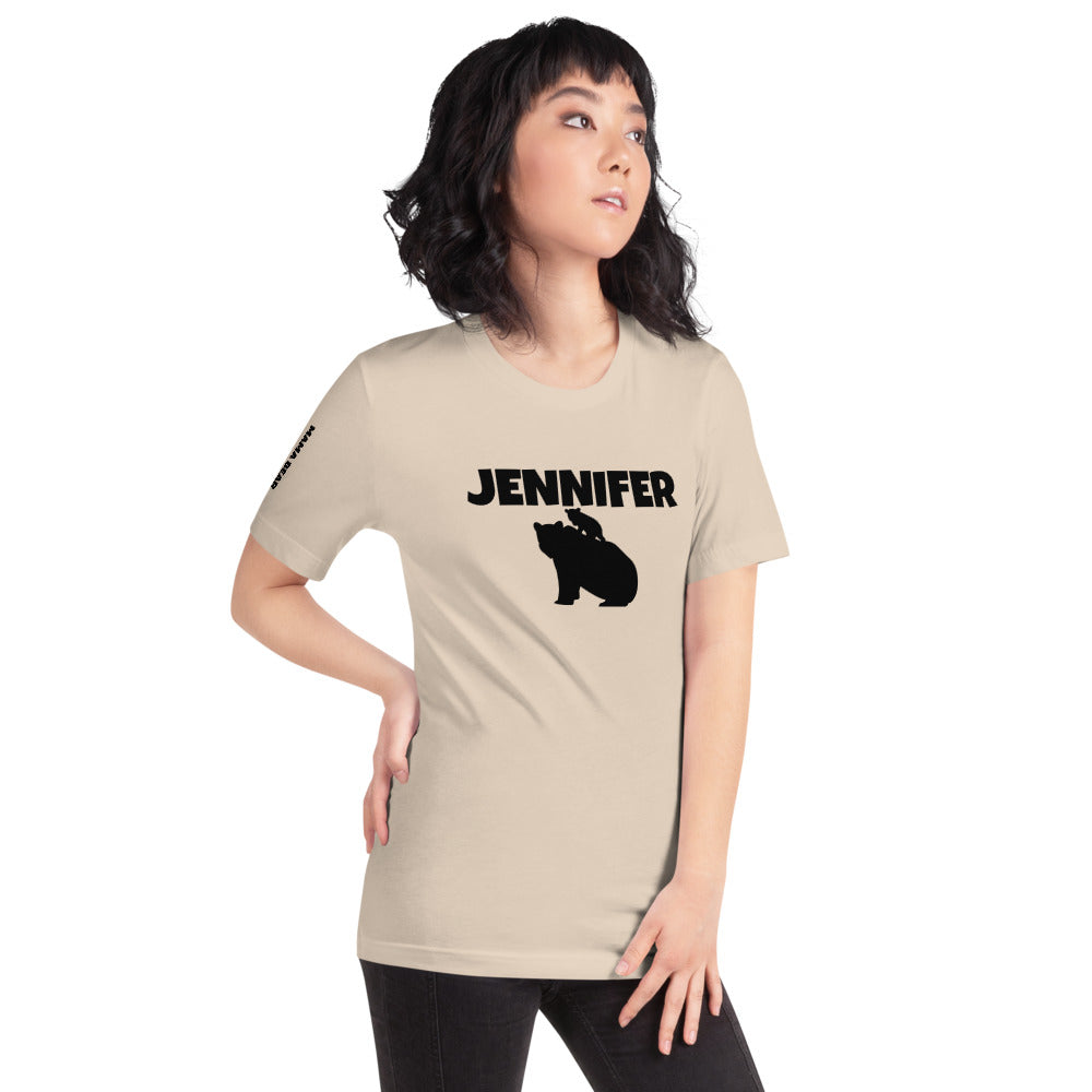 Custom Name Bold Mama Bear Personalized Pastel Unisex Short-Sleeve Staple T-Shirt TeeSpect