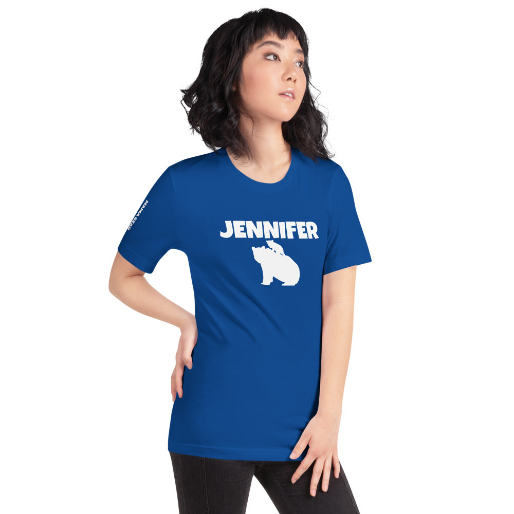 Custom Name Bold Mama Bear Personalized Unisex Short-Sleeve Staple T-Shirt TeeSpect