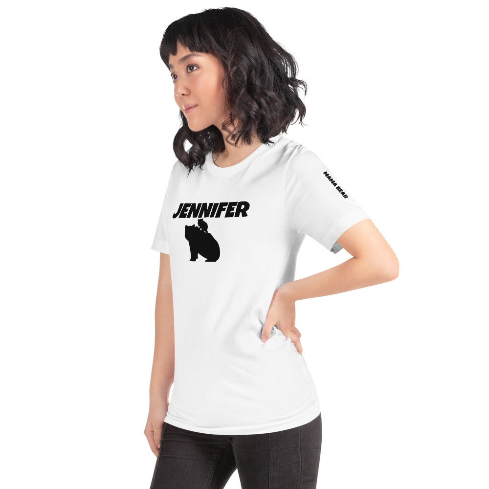 Custom Name Bold Mama Bear Personalized Pastel Unisex Short-Sleeve Staple T-Shirt TeeSpect