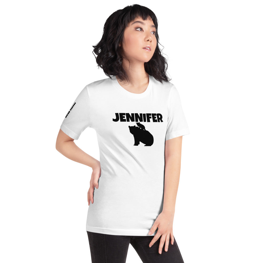 Custom Name Bold Mama Bear Personalized Pastel Unisex Short-Sleeve Staple T-Shirt TeeSpect