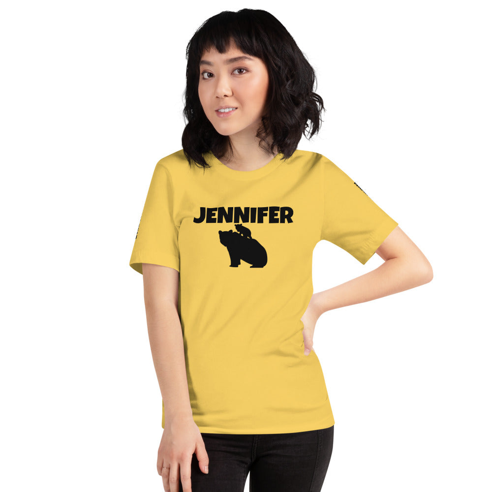 Custom Name Bold Mama Bear Personalized Pastel Unisex Short-Sleeve Staple T-Shirt TeeSpect