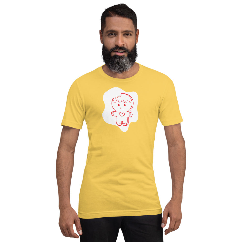 Gingerbread Man Bite Me Unisex Staple T-Shirt TeeSpect
