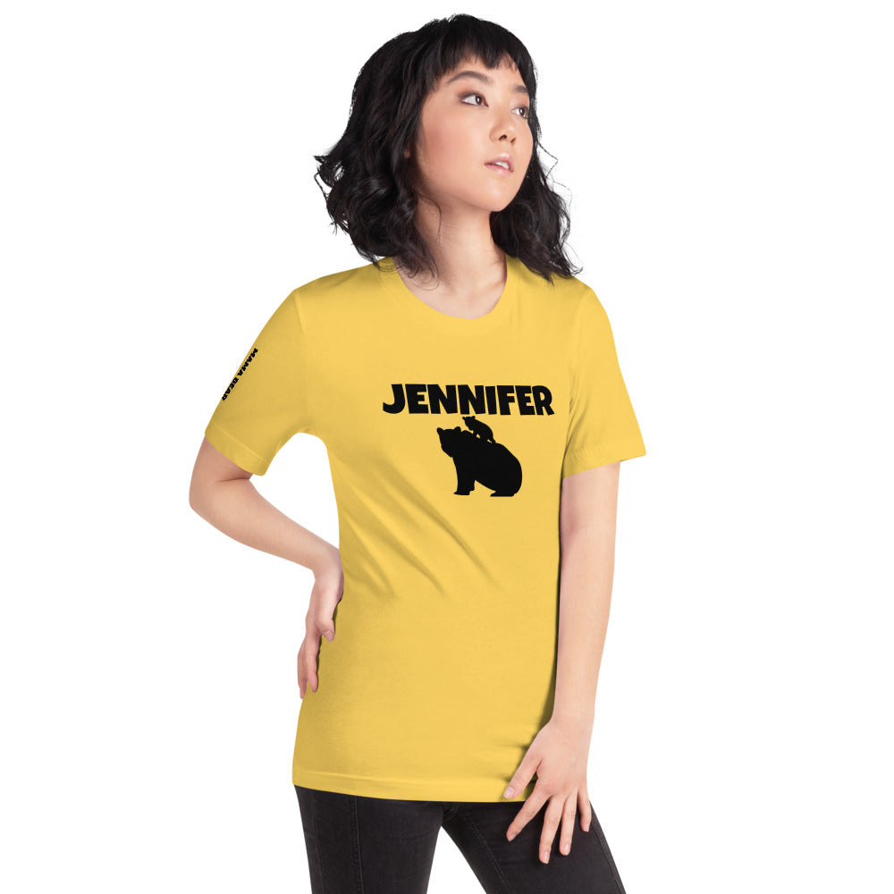 Custom Name Bold Mama Bear Personalized Pastel Unisex Short-Sleeve Staple T-Shirt TeeSpect