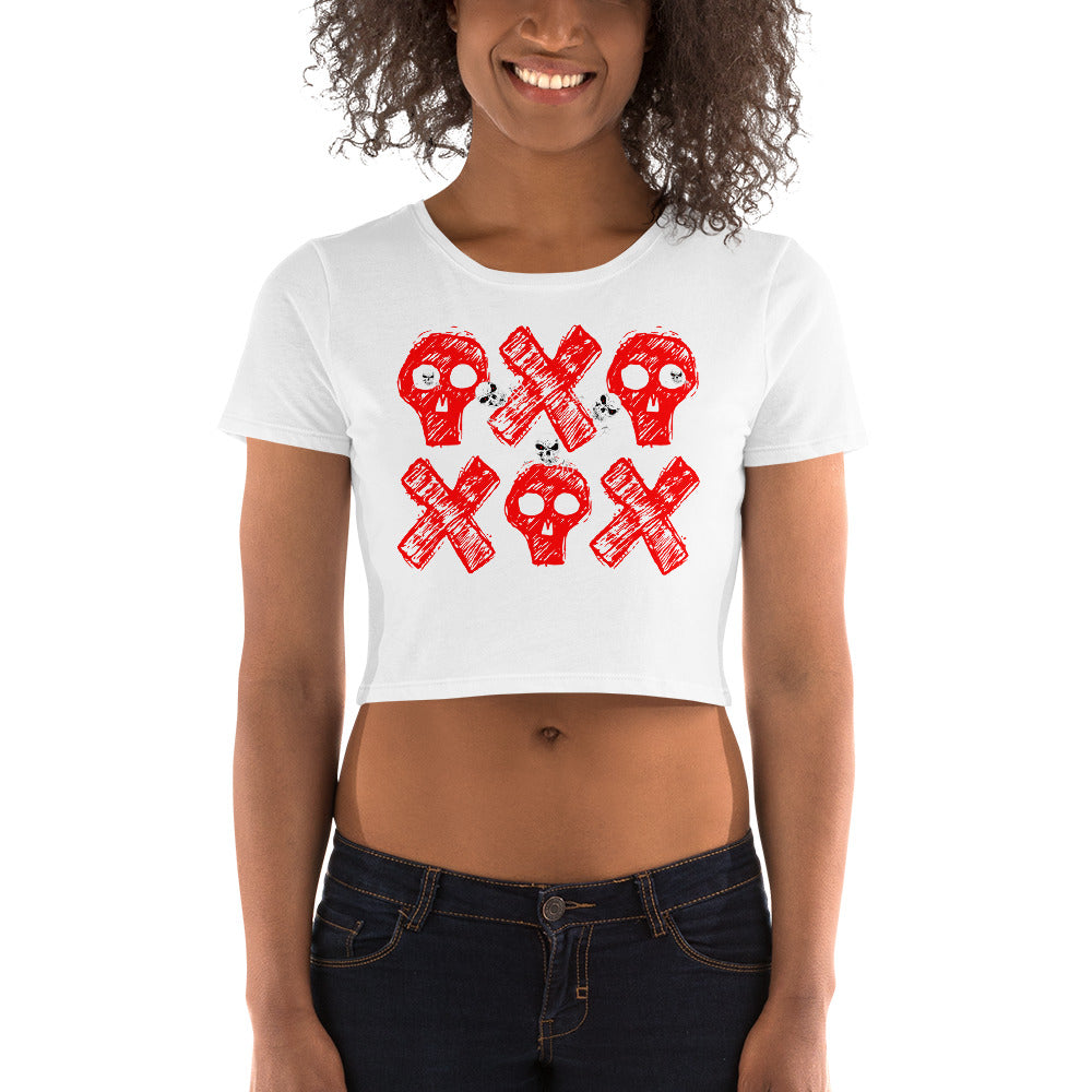 Spooky Show Peek-A-Boo Halloween Ghouls Women’s Crop Tee TeeSpect