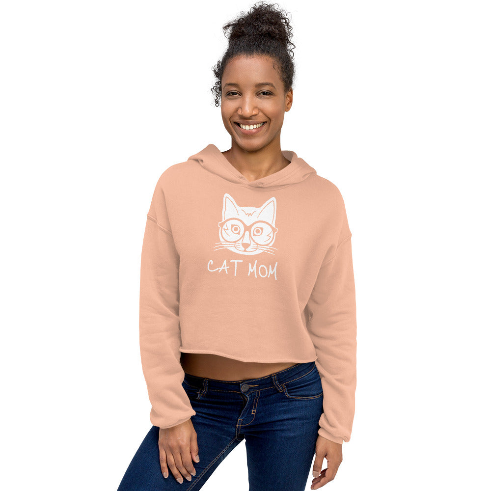 Cat Mom Women's Cropped Hoodie TeeSpect