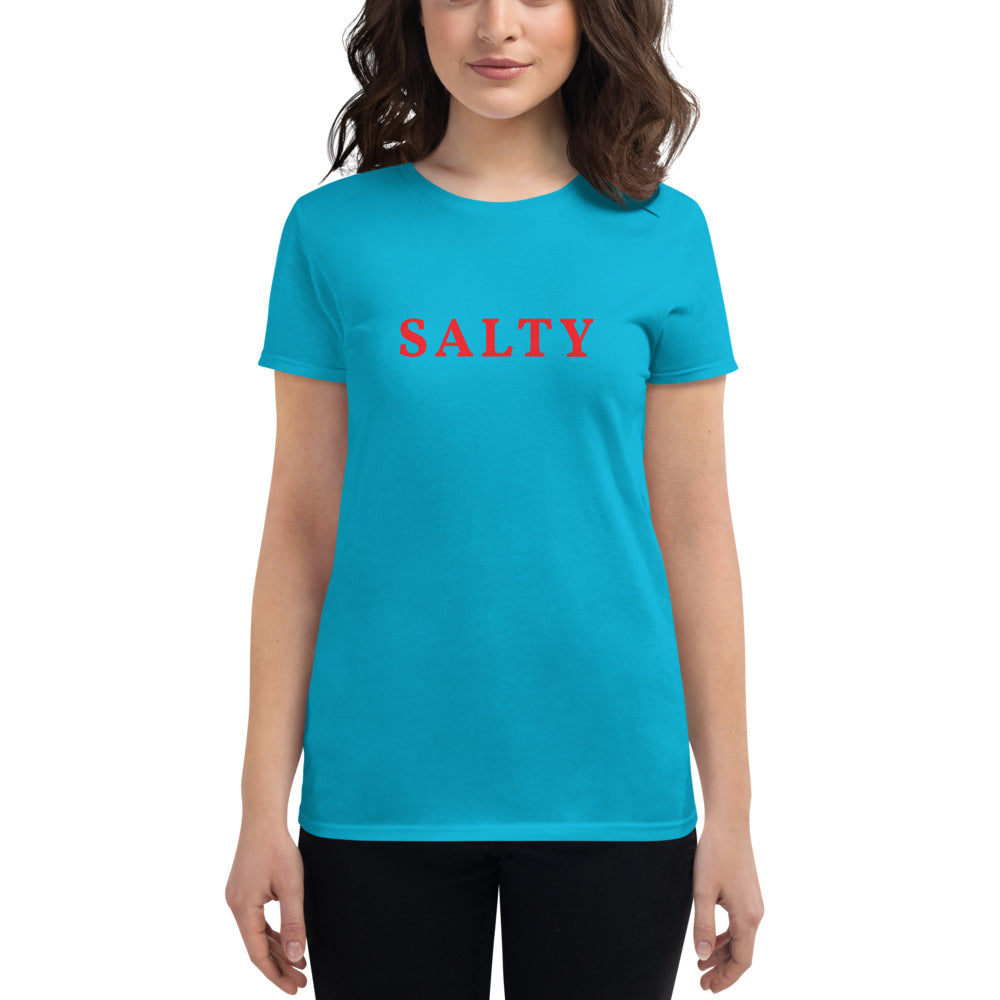 Custom Text Front And Back Personalize Women's Fashion Fit T-Shirt | Gildan 880 TeeSpect