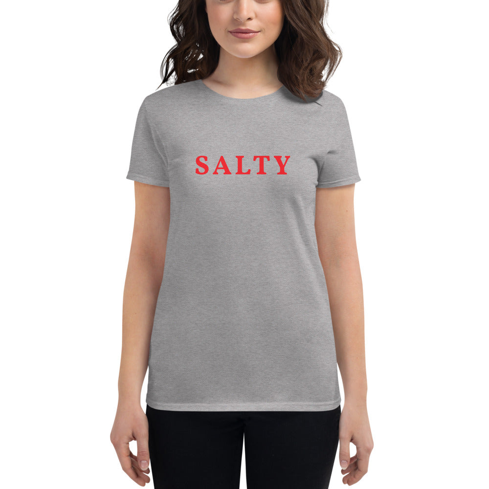 Custom Text Front And Back Personalize Women's Fashion Fit T-Shirt | Gildan 880 TeeSpect