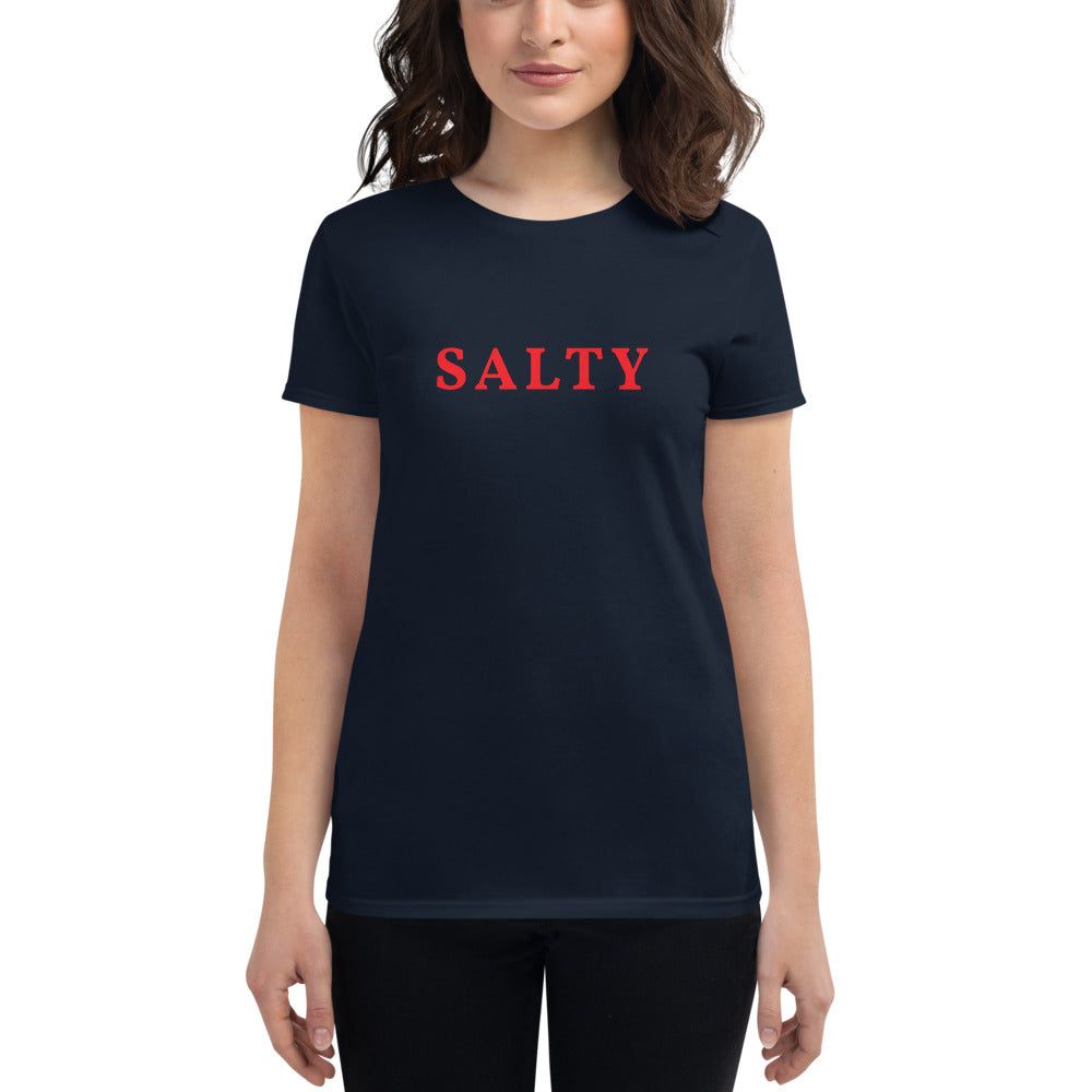 Custom Text Front And Back Personalize Women's Fashion Fit T-Shirt | Gildan 880 TeeSpect