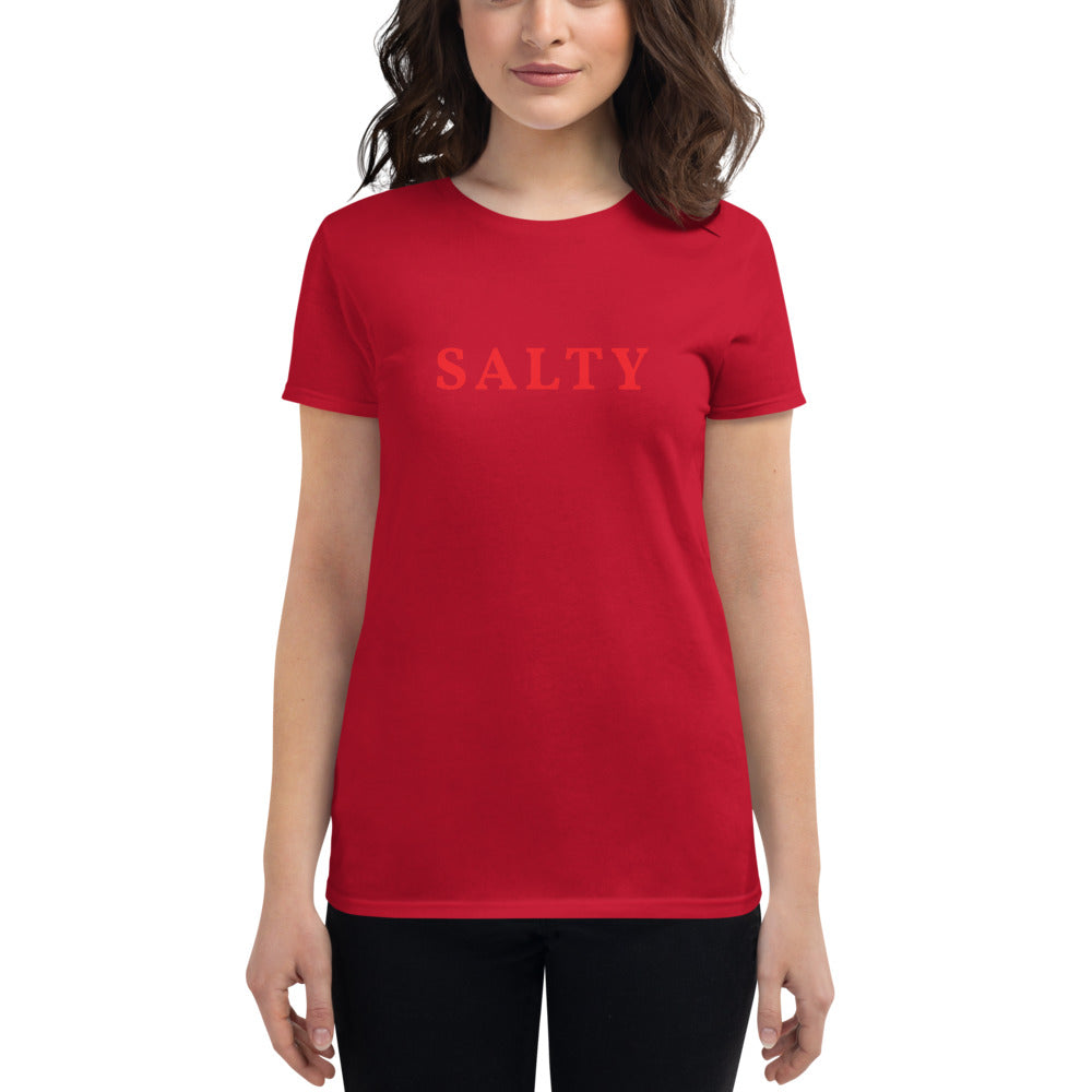 Custom Text Front And Back Personalize Women's Fashion Fit T-Shirt | Gildan 880 TeeSpect