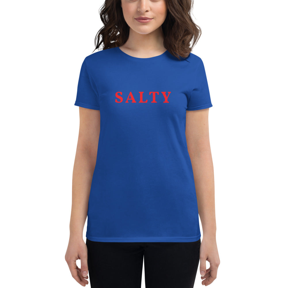 Custom Text Front And Back Personalize Women's Fashion Fit T-Shirt | Gildan 880 TeeSpect