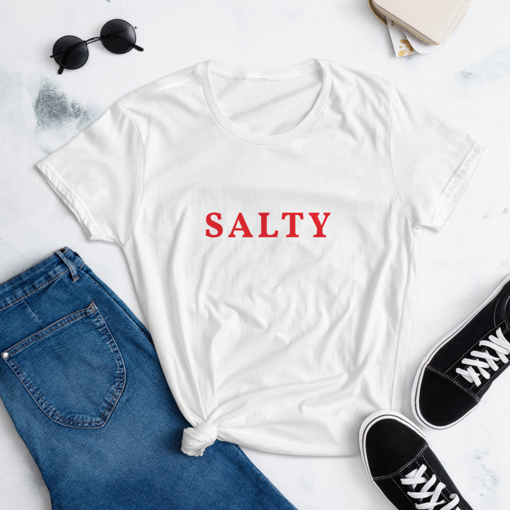 Custom Text Front And Back Personalize Women's Fashion Fit T-Shirt | Gildan 880 TeeSpect