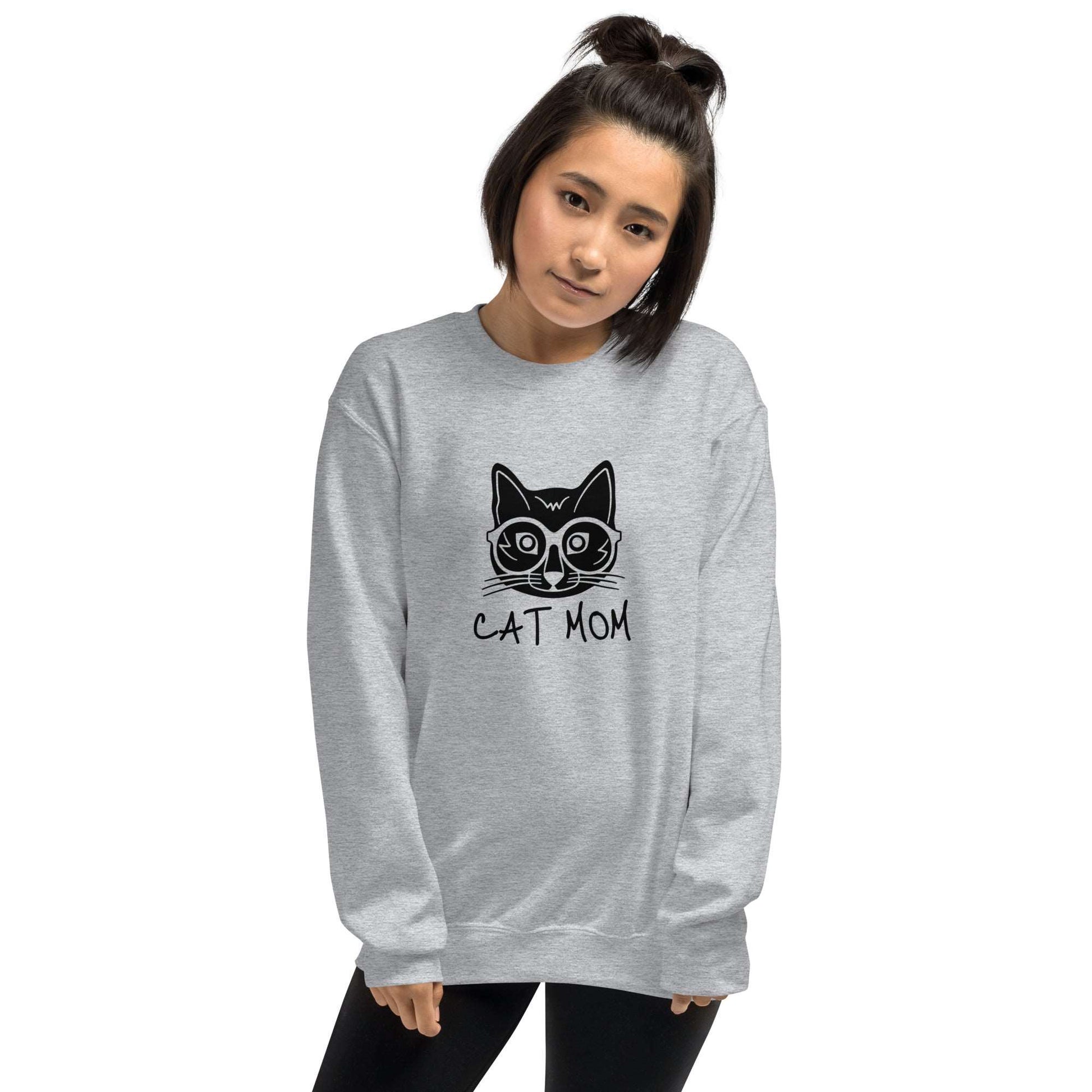 Cat Mom Unisex Crew Neck Sweatshirt TeeSpect