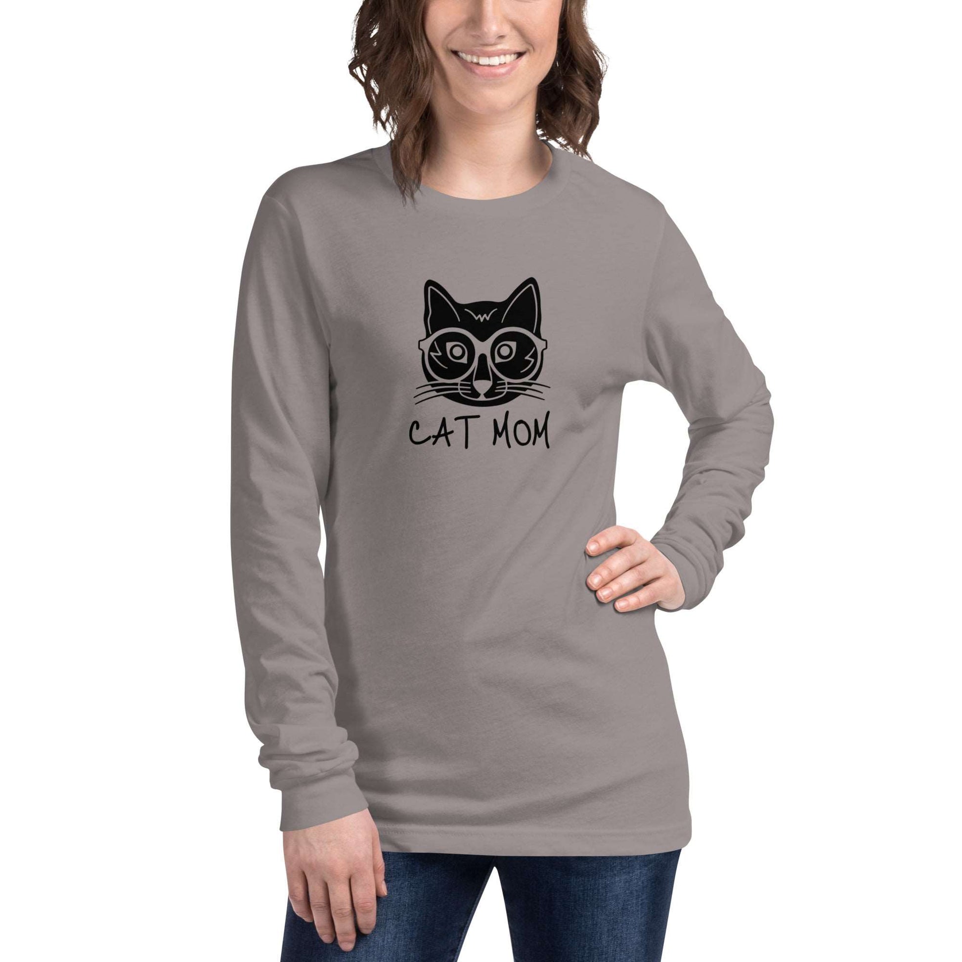 Cat Mom Unisex Long Sleeve Tee TeeSpect