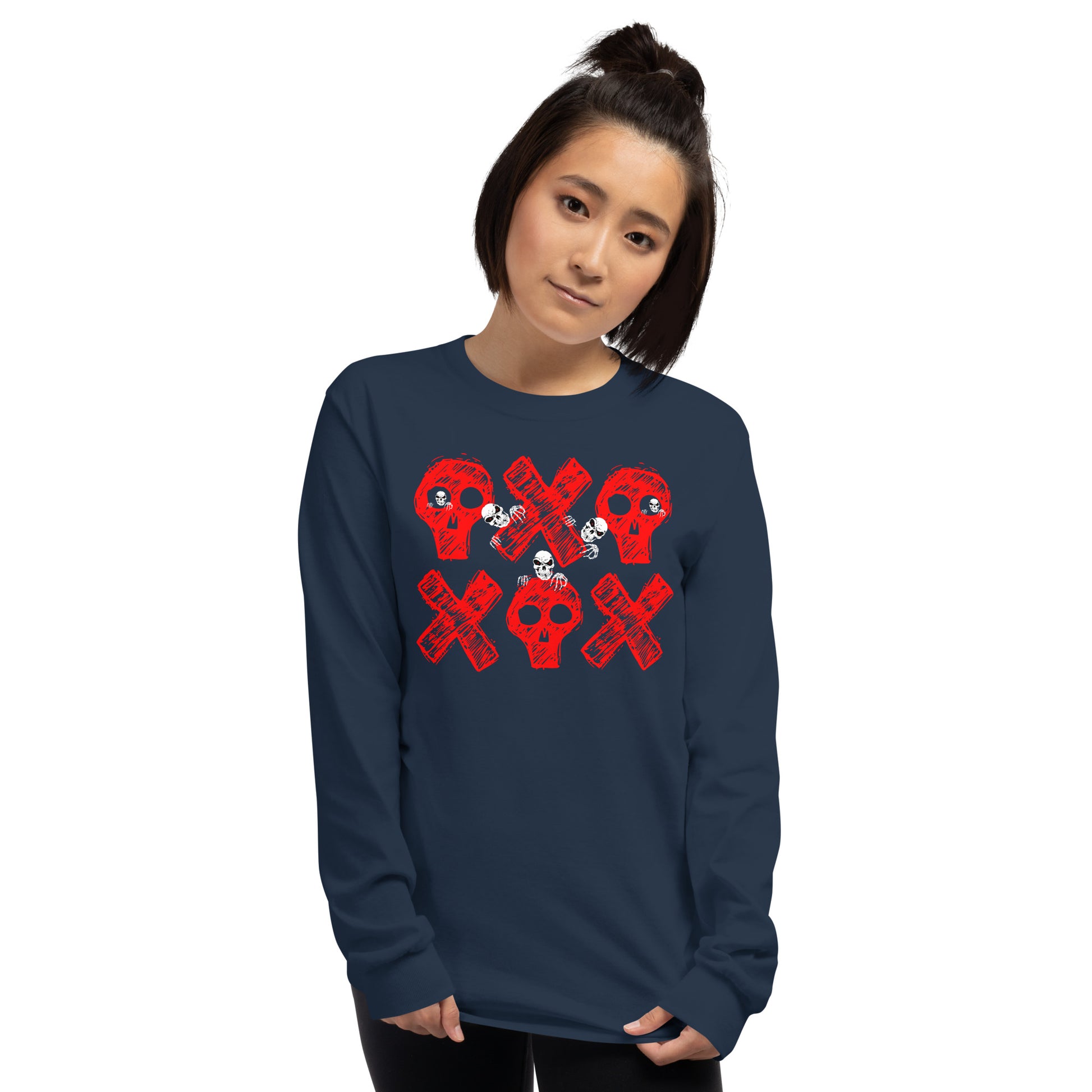 Spooky Show Peek-A-Boo Halloween Ghouls Men's Long Sleeve T-Shirt TeeSpect