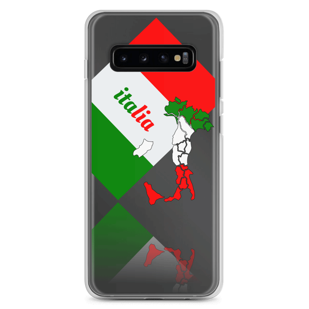 Elegant Italia - Italy Flag And Map Samsung Clear Case TeeSpect