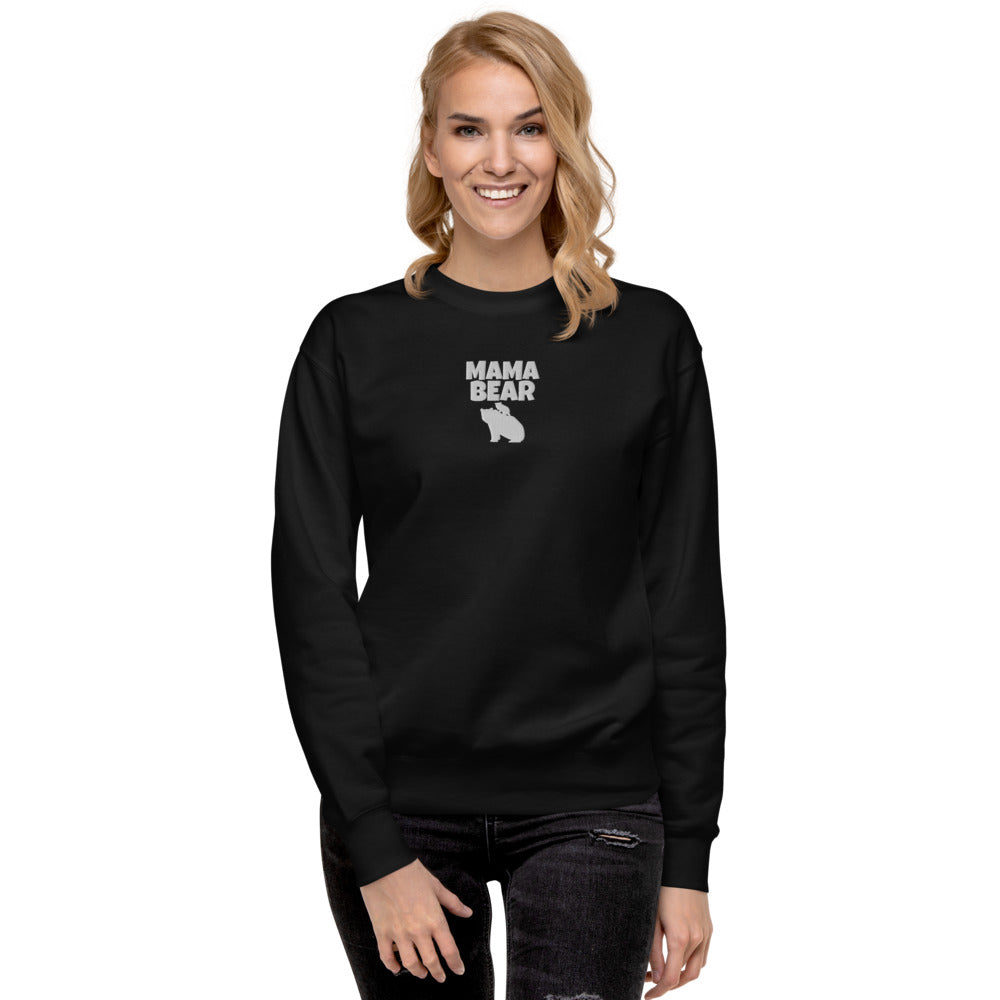 BOLD Mama Bear Embroidered Unisex Fleece Pullover TeeSpect