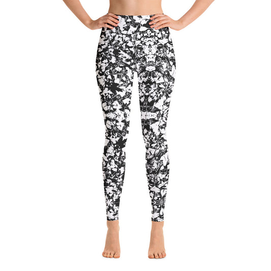 Mid Autumn Leaf Parade Multi Colors Super Soft, Stretchy, Comfortable Yoga Leggings With Pockets TeeSpect