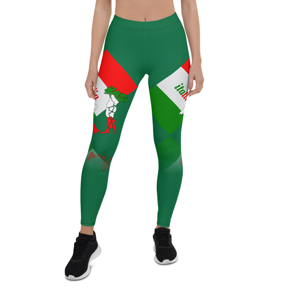 Elegant Italia - Italy Flag And Map Stylish, Durable, Women's Leggings TeeSpect