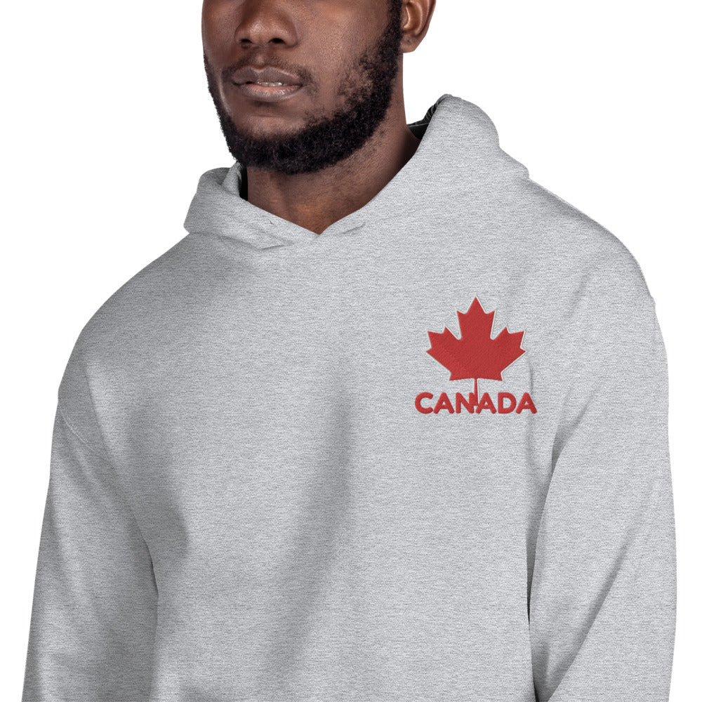 Embroidered CANADA And Maple Leaf Soft, Smooth, And Stylish Heavy Blend Unisex Hoodie TeeSpect
