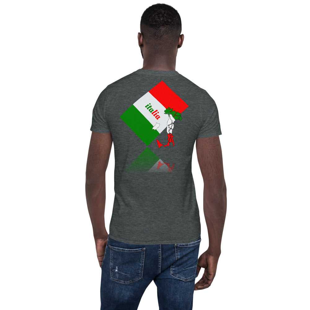 Short-Sleeve Elegant Italia - Italy Flag And Map Unisex Softstyle T-Shirt TeeSpect