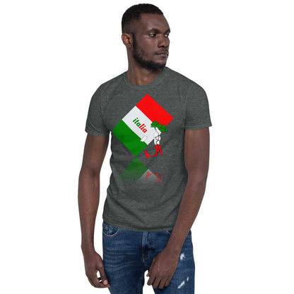 Short-Sleeve Elegant Italia - Italy Flag And Map Unisex Softstyle T-Shirt TeeSpect