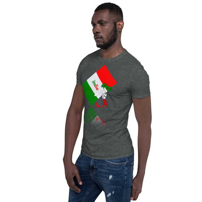 Short-Sleeve Elegant Italia - Italy Flag And Map Unisex Softstyle T-Shirt TeeSpect