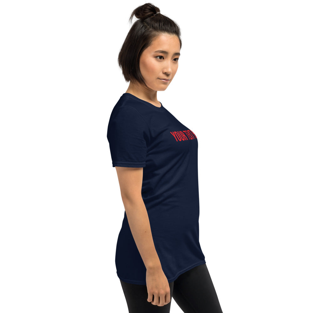 Custom Text - Name Personalized Unisex Basic Softstyle T-Shirt | Gildan 64000 TeeSpect