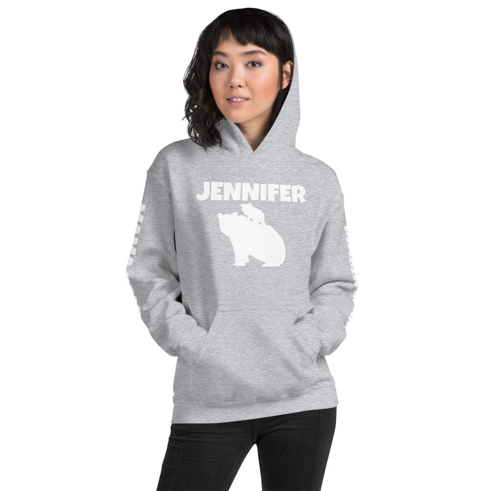 Custom Name Bold Mama Bear Personalized Unisex Heavy Blend Hoodie | Gildan 18500 TeeSpect