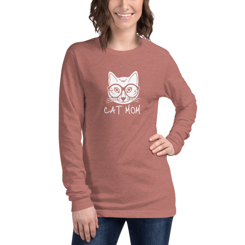 Cat Mom Unisex Long Sleeve Tee TeeSpect